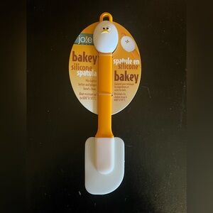 Joie Orange and White Egghead Silicone Spatula